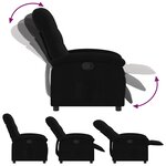 vidaXL Fauteuil inclinable en tissu noir