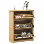 vidaXL Armoire à chaussures Corona 99x32x124 5 cm bois de pin massif