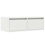 vidaXL Meuble TV avec lumières LED blanc 75x35 5x25 cm