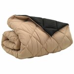 vidaXL Duvet d'hiver Noir et Taupe 200 x 200 cm Microfibre