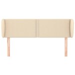vidaXL Tête de lit avec oreilles Crème 147x23x78/88 cm Tissu