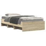 vidaXL Cadre de lit sans matelas chêne sonoma 100x200 cm