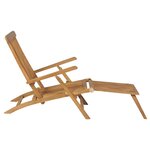 vidaXL Chaises de terrasse avec repose-pied 2 Pièces Bois de teck solide