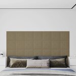 vidaXL Panneaux muraux 12 Pièces Cappuccino 30x30 cm Similicuir 1 08 m²