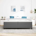 vidaXL Cadre de lit Gris clair 200 x 200 cm Tissu en velours côtelé