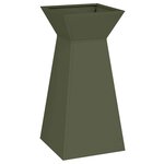 vidaXL Poteau de jardin avec bol vert olive 35x35x73 cm en acier