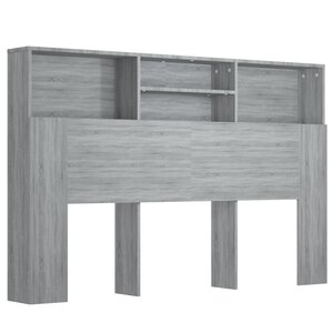 vidaXL Armoire de tête de lit Sonoma gris 160x19x103 5 cm