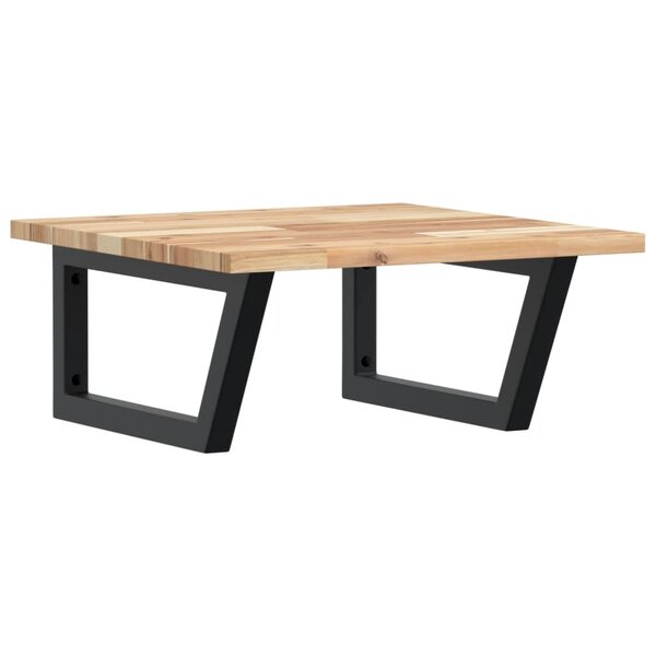 vidaXL Étagère de vasque murale acier et bois massif d'acacia