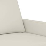 vidaXL Canapé à 3 places Crème 180 cm Velours