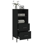 vidaXL Buffet Noir 34 5x34x90 cm Bois d'ingénierie