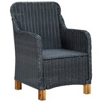 vidaXL Ensemble à manger d'extérieur 9 Pièces et coussins résine tressée