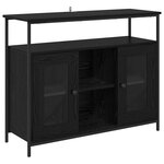 vidaXL Buffet Chêne noir 100 x 35 x 80 cm Bois d'ingénierie