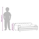 vidaXL Canapé pour enfants crème 90x53x30 cm velours