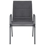 vidaXL Chaises empilables de jardin lot de 4 Acier et textilène