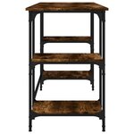 vidaXL Bureau chêne fumé 140x50x75 cm métal et bois d'ingénierie