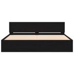 vidaXL Cadre de Lit Chêne noir 180 x 200 cm Bois d'ingénierie