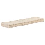 vidaXL Coussin de plancher de palette Coton 120x40x7 cm Beige