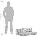 vidaXL Coussin de canapé palette Gris clair Tissu Patchwork