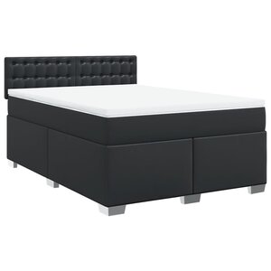 vidaXL Sommier à lattes de lit avec matelas Noir 160x200 cm