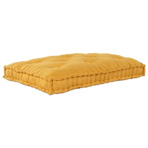 vidaXL Coussin de canapé sur palette Jaune tissu