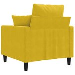 vidaXL Fauteuil Jaune 60 cm Velours