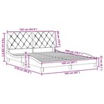 vidaXL Cadre de lit sans matelas taupe 160x200 cm tissu