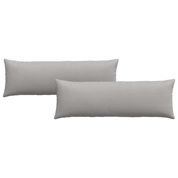 vidaXL Coussins de canapé 2 Pièces Gris 120 x 40 cm tissu