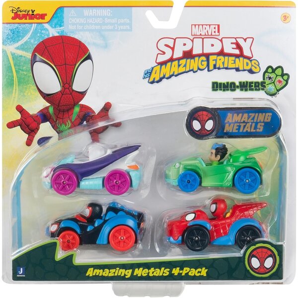 Jazwares SNF0306 - Spidey et ses amis extraordinaires - Pack de 4 Amazing Metals de Marvel