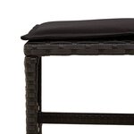 vidaXL Ensemble à manger de jardin 13 Pièces coussins noir résine tressée