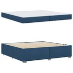 vidaXL Cadre de lit Bleu 200 x 200 cm tissu