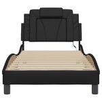 vidaXL Cadre de lit avec LED sans matelas noir 80x200 cm
