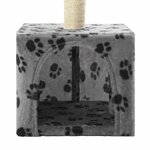 vidaXL Arbre à chat avec griffoirs en sisal 55 cm Gris Motif de pattes