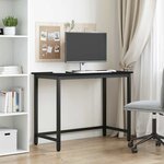 vidaXL table Chêne noir 80 x 50 x 76 5 cm Bois d'ingénierie et acier