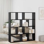 vidaXL Bibliothèque Chêne noir 132 x 29 x 141 5 cm Bois d'ingénierie