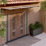 vidaXL Auvent de porte Noir 358 5x90 cm Polycarbonate