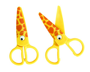 Paire de ciseaux sans lame pour enfant Girafe