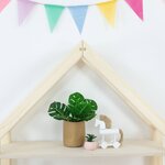 Lit cabane avec étagère 80 x 180 verni