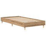 vidaXL Cadre de lit sans matelas chêne artisanal 90x200 cm