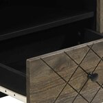 vidaXL Meuble TV noir 105x33x46 cm bois massif de manguier