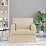 vidaXL Canapé Crème 84 x 80 x 85 cm tissu