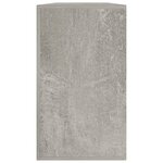 vidaXL Banc à chaussures Gris béton 80x24x45 cm Bois d'ingénierie