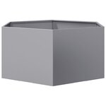 vidaXL Jardinière hexagone 104x90x45 cm acier galvanisé