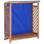 vidaXL Remise à bois de chauffage 105x38x115 cm Bois d'acacia solide