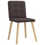 vidaXL Chaises à manger lot de 4 marron foncé tissu