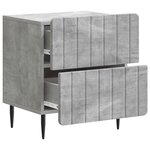 vidaXL Cabinet de chevet 2 Pièces Gris béton 43 x 34 5 x 49 5 cm