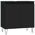 vidaXL Armoire de salle de bain noir 58x33x60 cm bois d'ingénierie