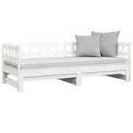 vidaXL Lit coulissant sans matelas blanc 2x(80x200)cm