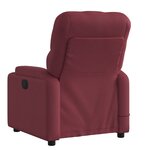 vidaXL Fauteuil de massage inclinable Rouge bordeaux Tissu