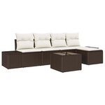 vidaXL Ensemble de canapé de jardin 5 pièces avec coussins gris en polyrotin