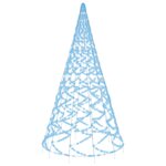 vidaXL Sapin de Noël sur mât de drapeau 3000 LED Bleues 800 cm